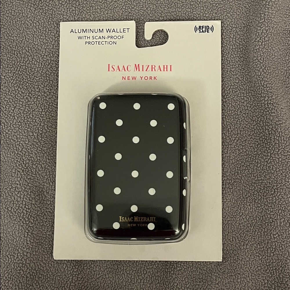 Isaac Mizrahi Polka Dot Aluminum Card Holder